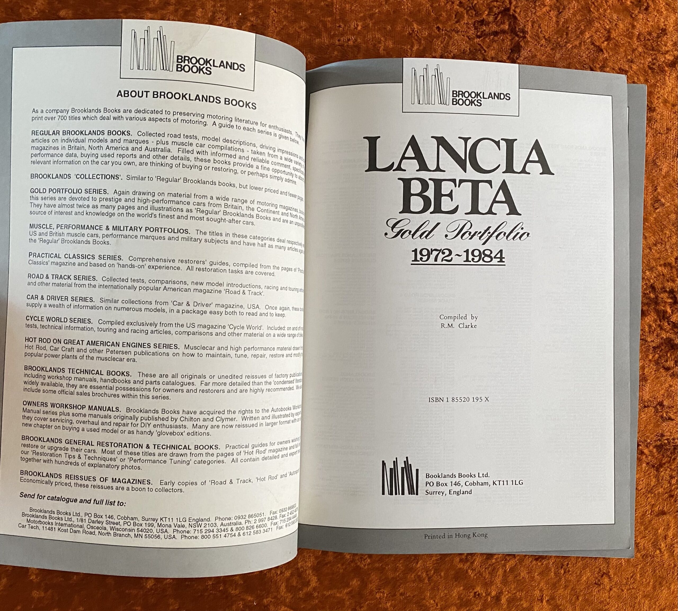 Clarke "Lancia Beta Gold Potfolio 1972-1984" — изображение 2